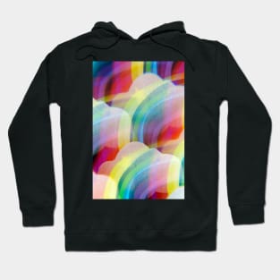 Kaleidoscopic rainbows and clouds Hoodie